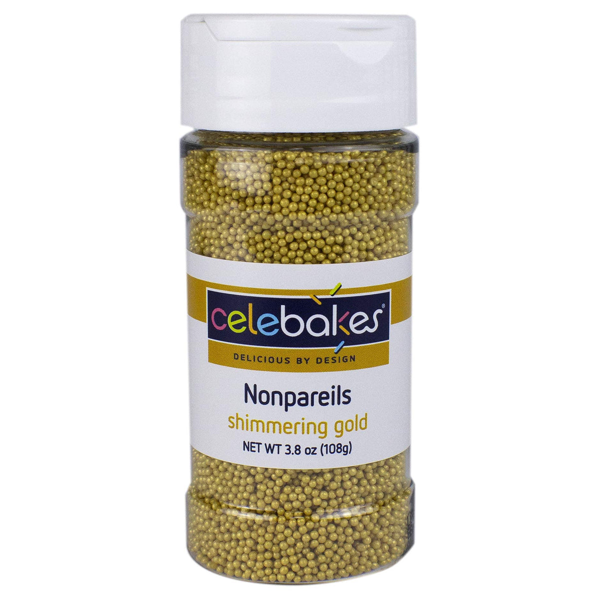 Celebakes By Ck Products Shimmering Gold Nonpareils, 3.8 Oz.