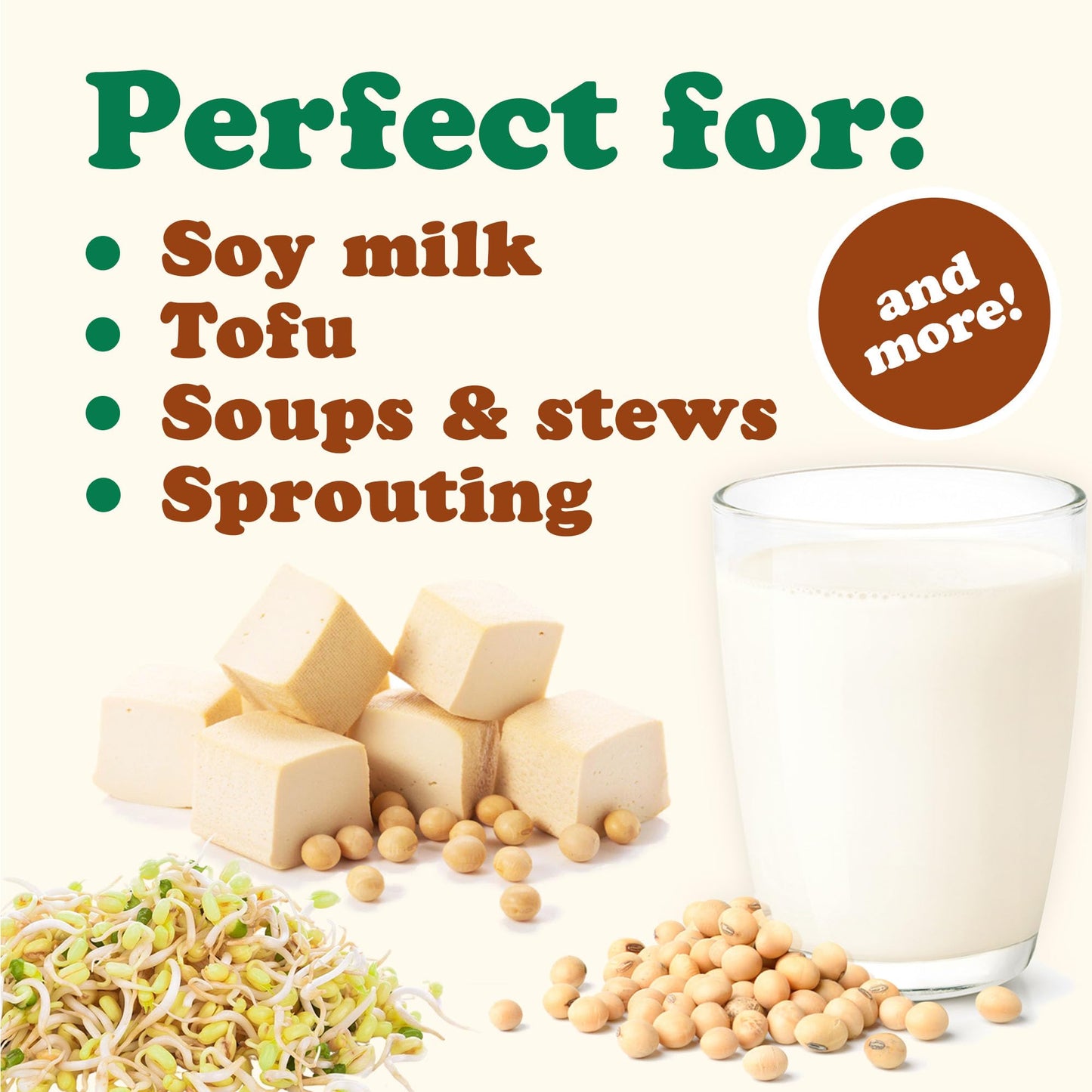 Food to Live Organic Soybeans, 1,5 Pounds - Dry Soy Beans, Pure and Natural, Nutritious Snack, High-Protein, Perfect for Soy Mil