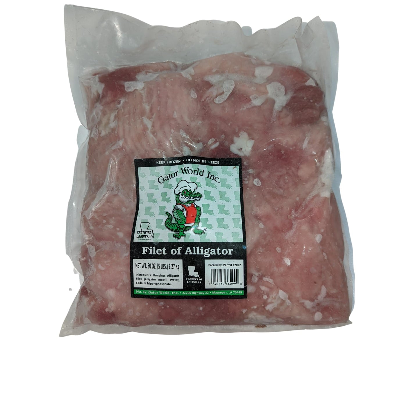 Creole Foods of Louisiana Alligator Filets - Farm Raised - 5 Pound Pack