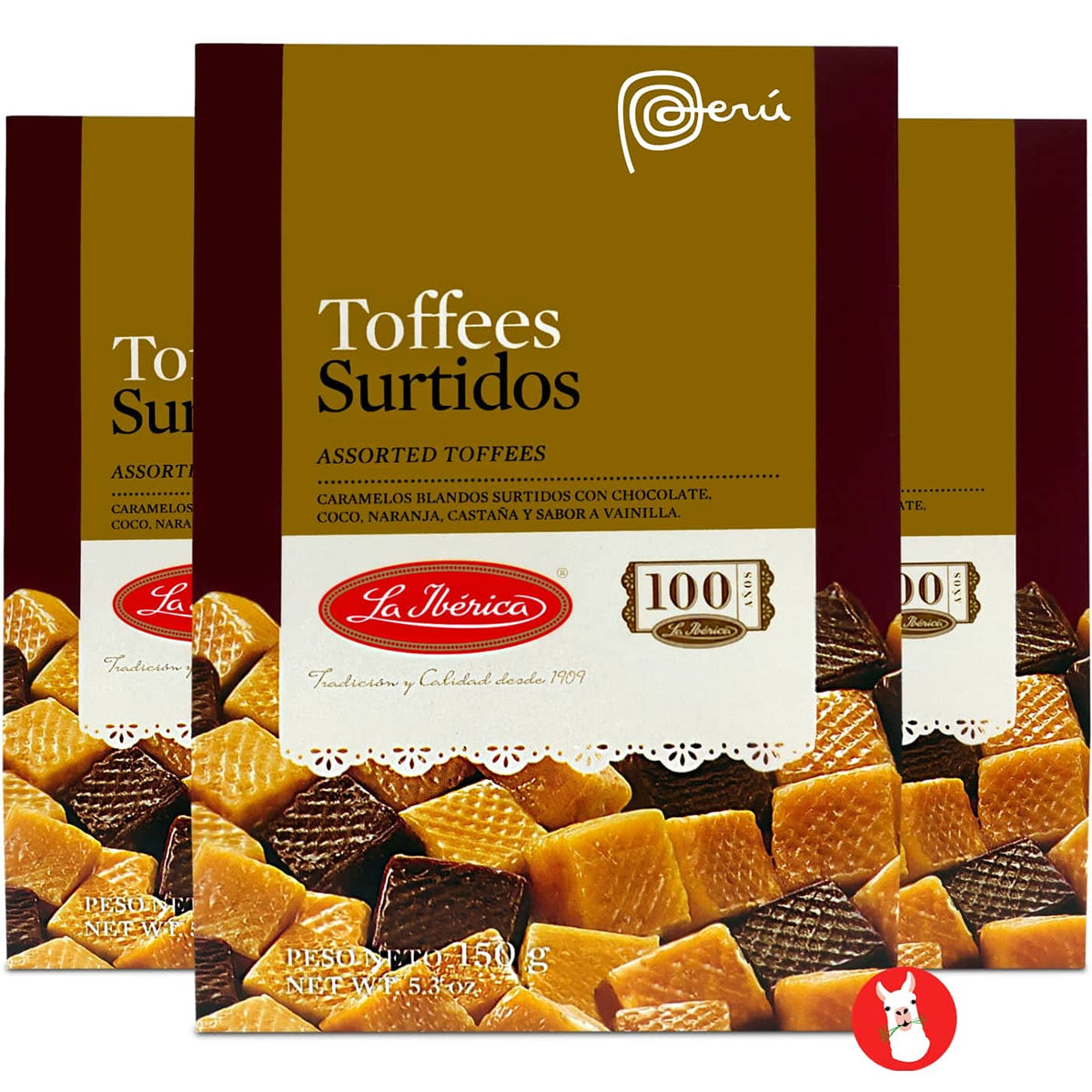 La Iberica Caramelos Blandos Surtidos Peruanos 5.3 oz | Peruvian Assorted Toffees 3 Pack