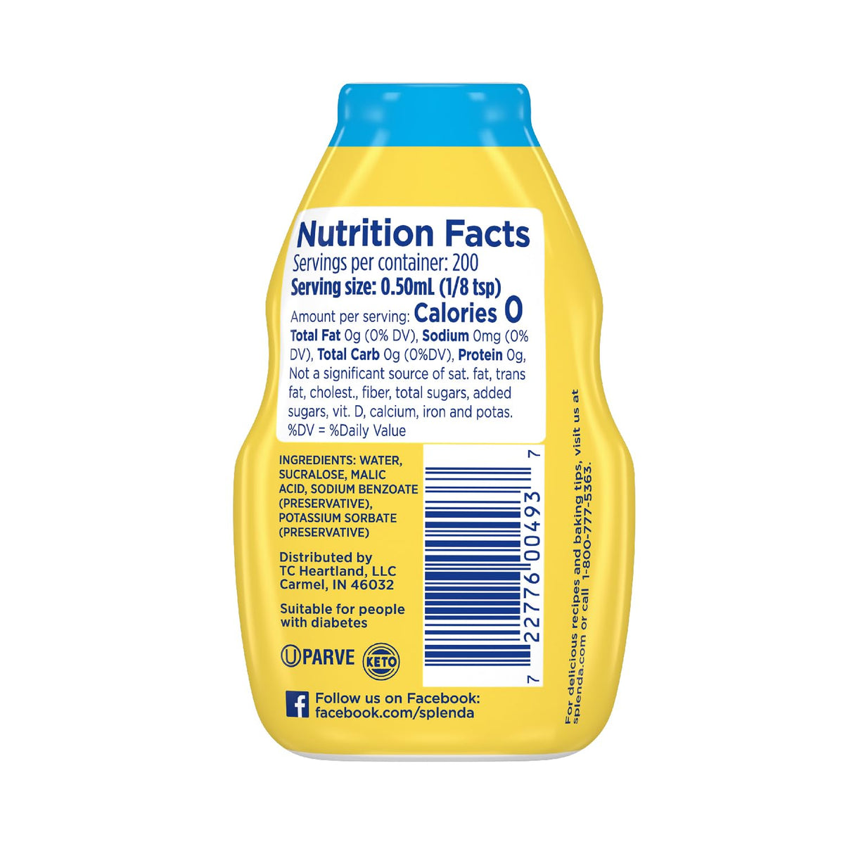 Splenda Liquid Zero Calorie Sweetener Drops 100Ml (Pack Of 2)