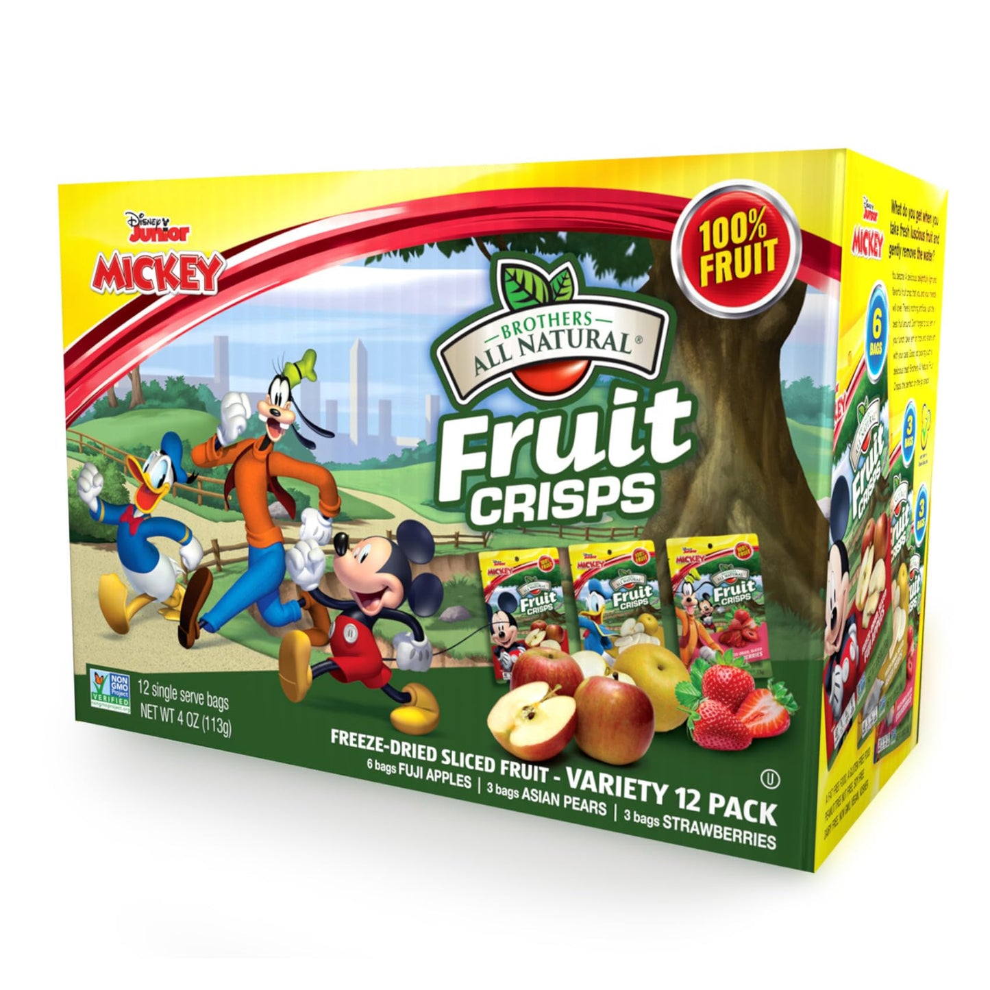 Brothers-ALL-Natural Fruit Crisps, Mickey Mouse Clubhouse Variety, 0.35 Ounce (Pack of 12)