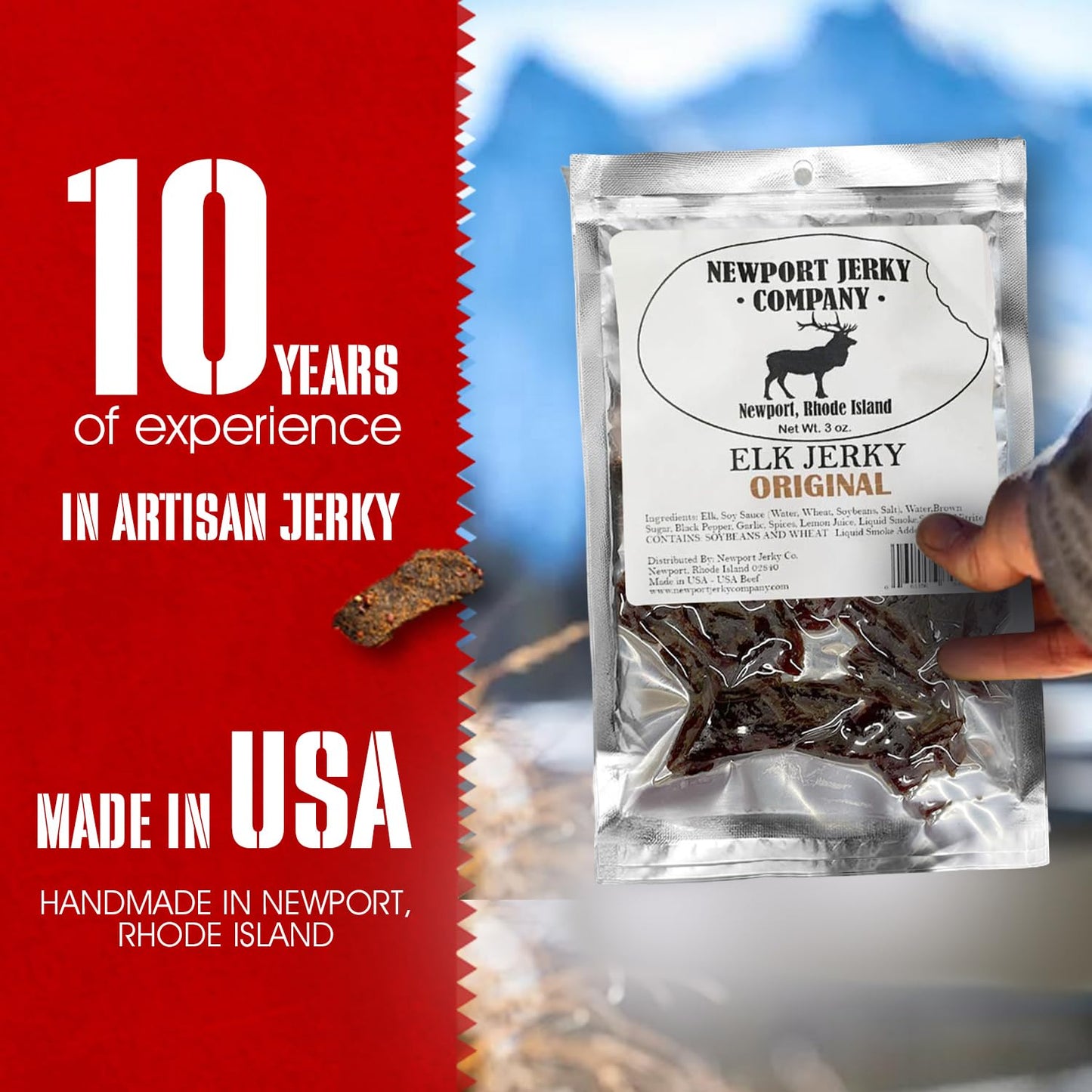 Newport Jerky Company Elk Jerky