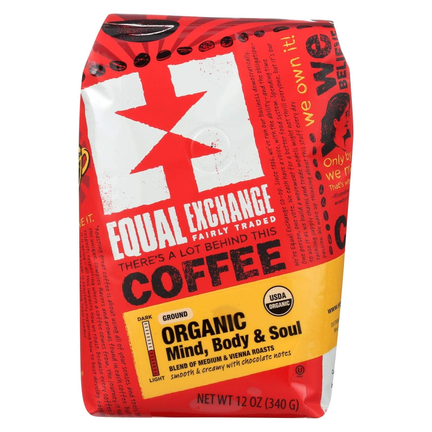 Equal Exchange Ground Organic Coffee Mind, Body, & Soul 12 oz Bag