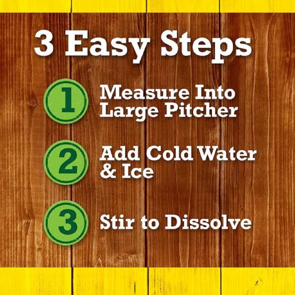 Countrys Time Powdered Lemonade Drink Mix 82.5 oz. Included 2 Clear Heavy-Weight Plastic Spoons 6.55