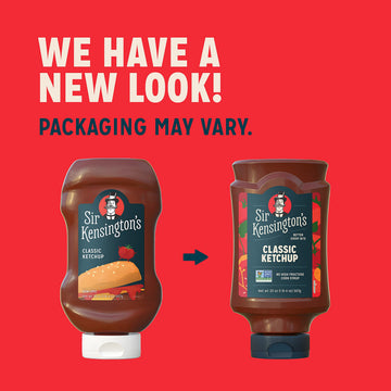 Sir Kensington s Classic Ketchup, Ketchup From Whole Tomatoes, No High Fructose Corn Syrup, Gluten Free, Certified Vegan, Non-
