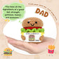 AVBODA Mini Dad Gifts for Birthday Christmas Handmade Crochet Burger for Father Hasband New Daddy Step Bonus Dad First Time Fath