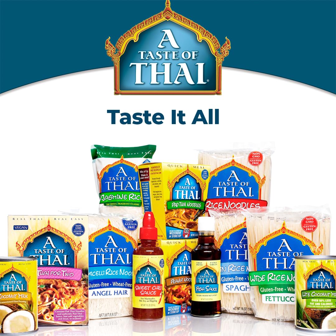 Taste Of Thai Noodle Rice gluten free Extra wide, 16 Ounce (Pack of 1)