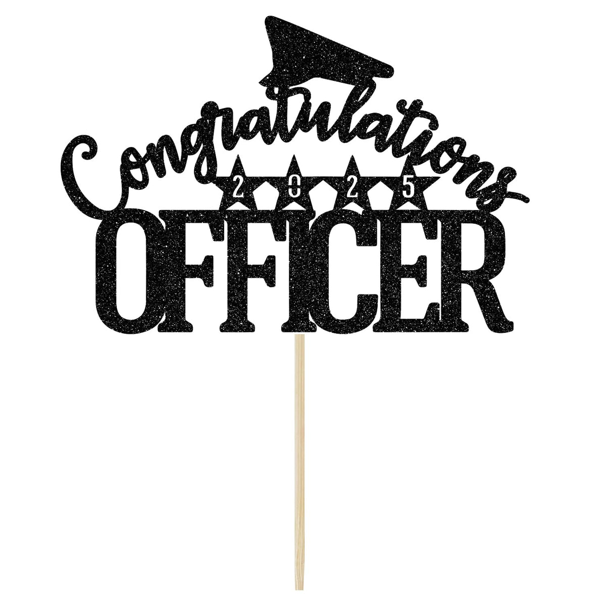 Congrats Officer 2025 Cake Topper, Officer Graduation Party Decorations, Officer Cake Decor 2025, Police College School Graduati