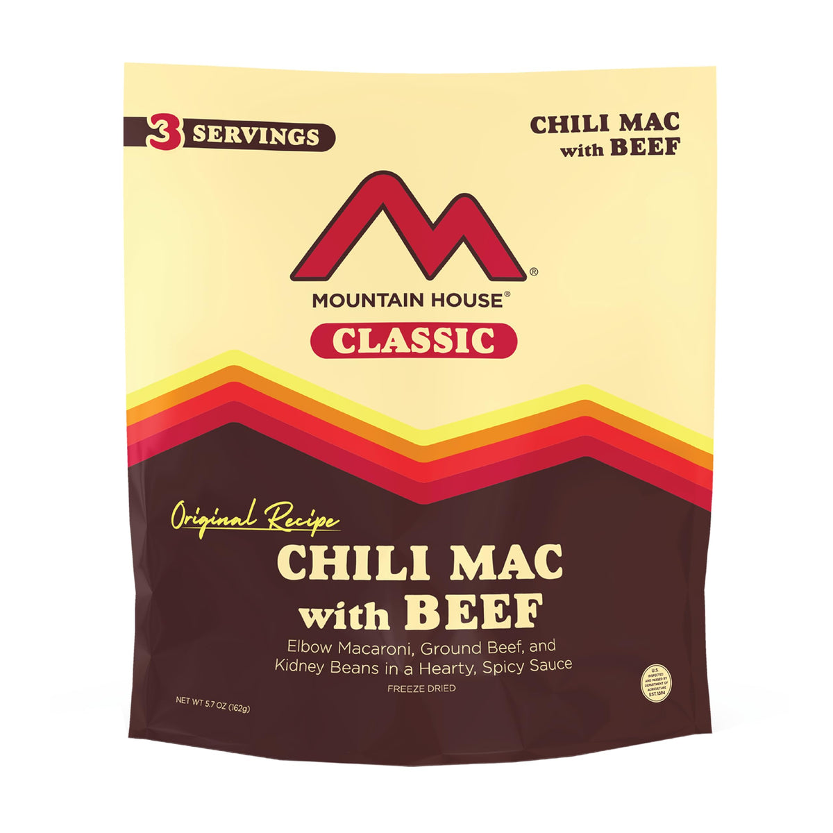 Mountain House Classic Chili Mac With Beef | Freeze Dried Backpacking & Camping Food | 4-Pack