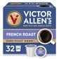 Victor Allens Coffee French Roast Dark Roast Single Serve Pods 32 Count for Keurig K-Cup Brewers Brown