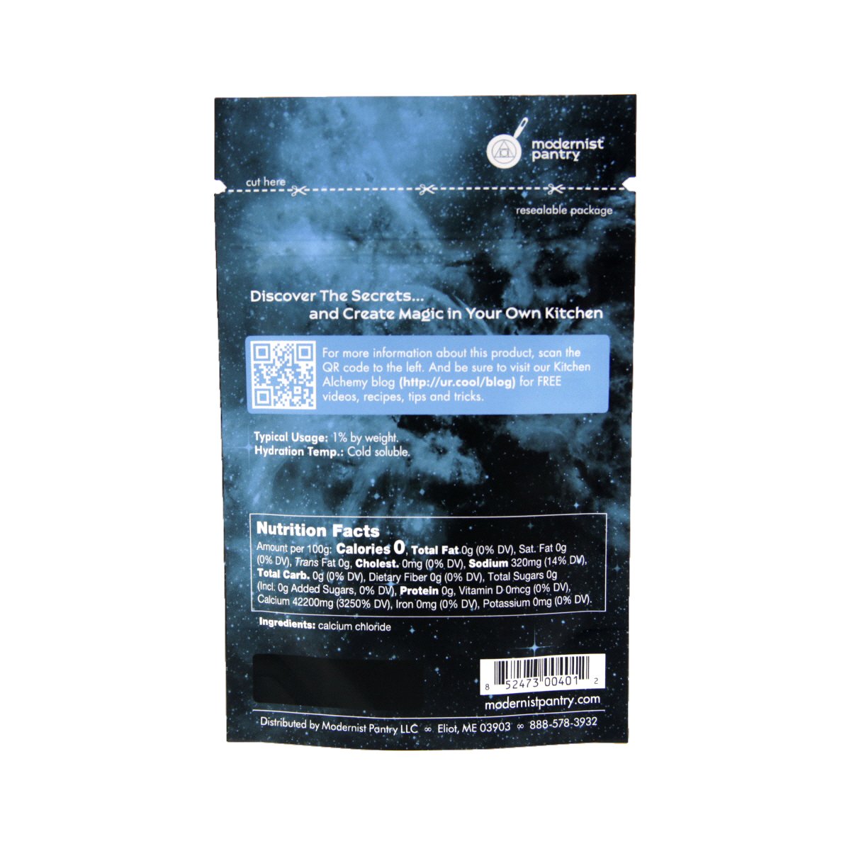 Modernist Pantry Pure Calcium Chloride - Non-GMO, Vegan, OU Kosher Certified, 2 Ounce (Pack of 1)