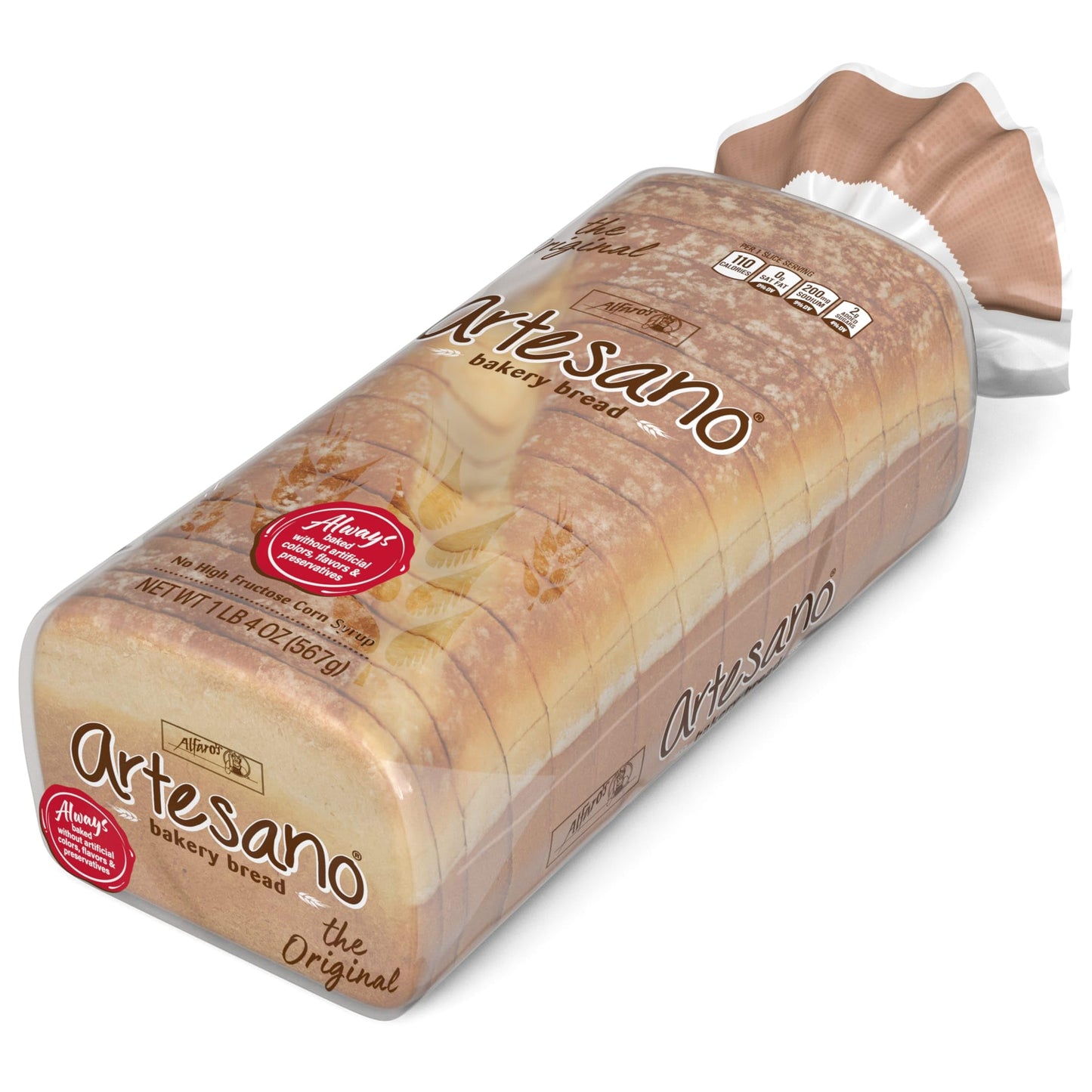 Alfaros Artesano Bakery Bread, 20 Oz Loaf Of White Bread Without Artificial Preservatives