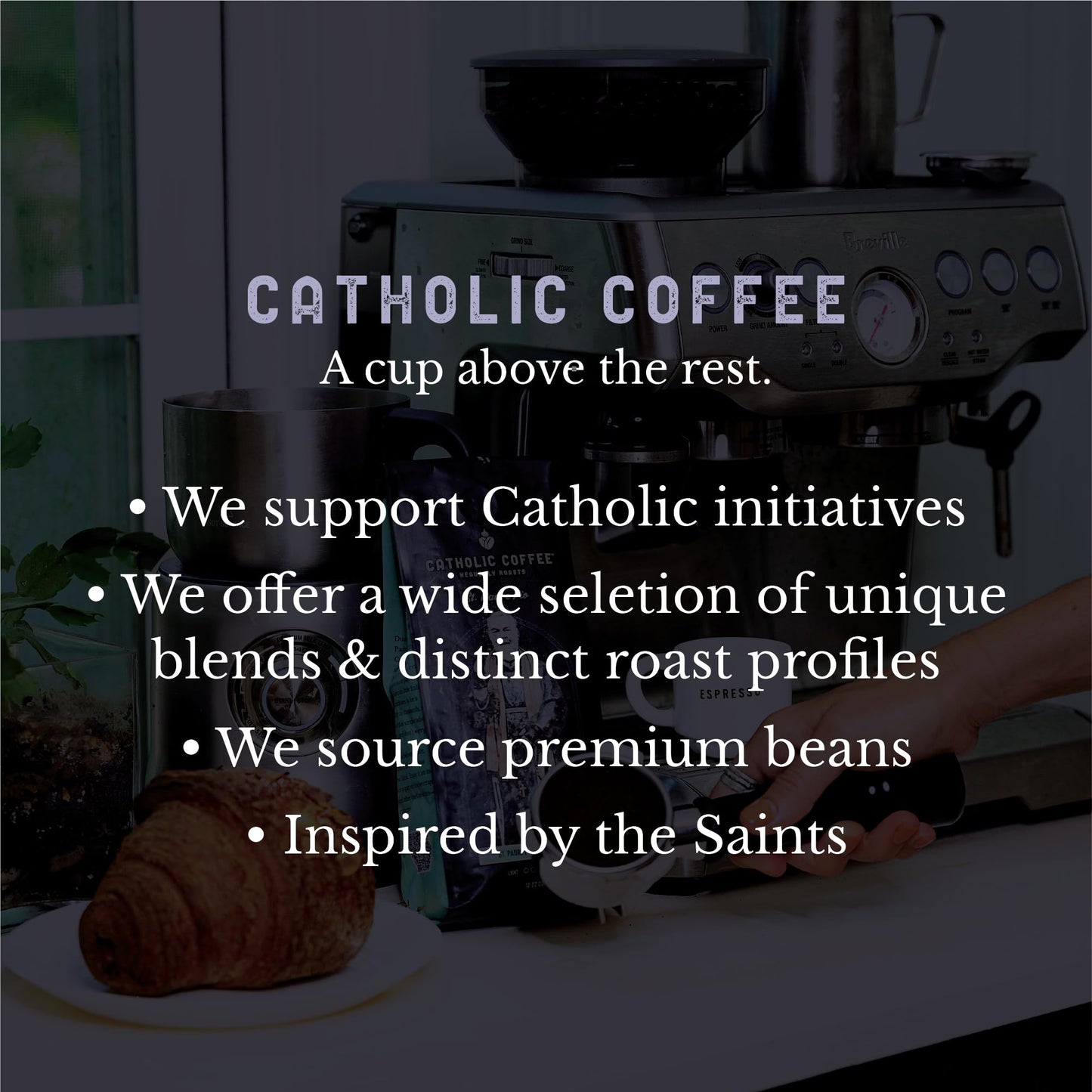 St. Thomas Aquinas Honey Blend Medium Roast Catholic Coffee (Ground) 12 Ounces - Small-Batch Crafted, Gift For Catholic Faithful
