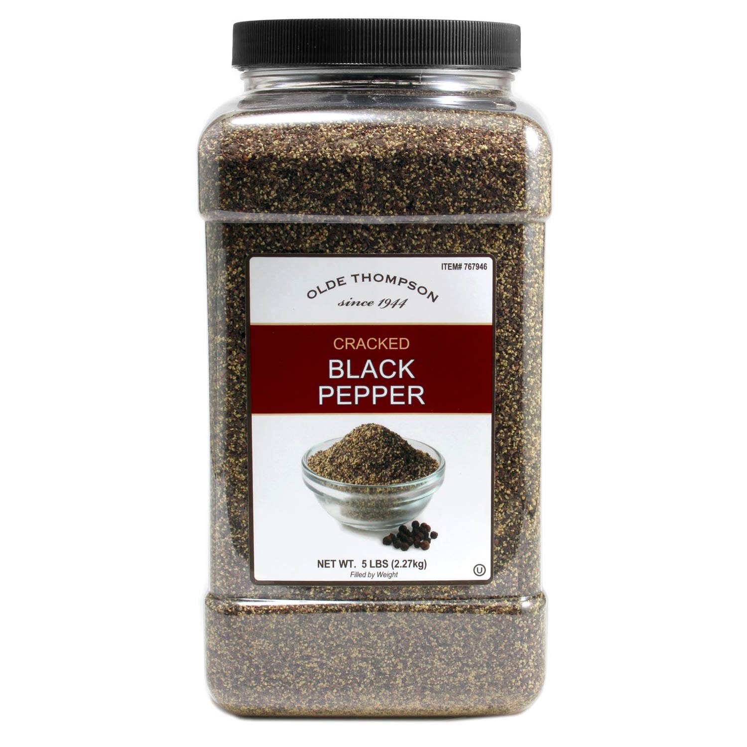 Olde Thompson Cracked Black Pepper, 5 Pound, Bulk Size