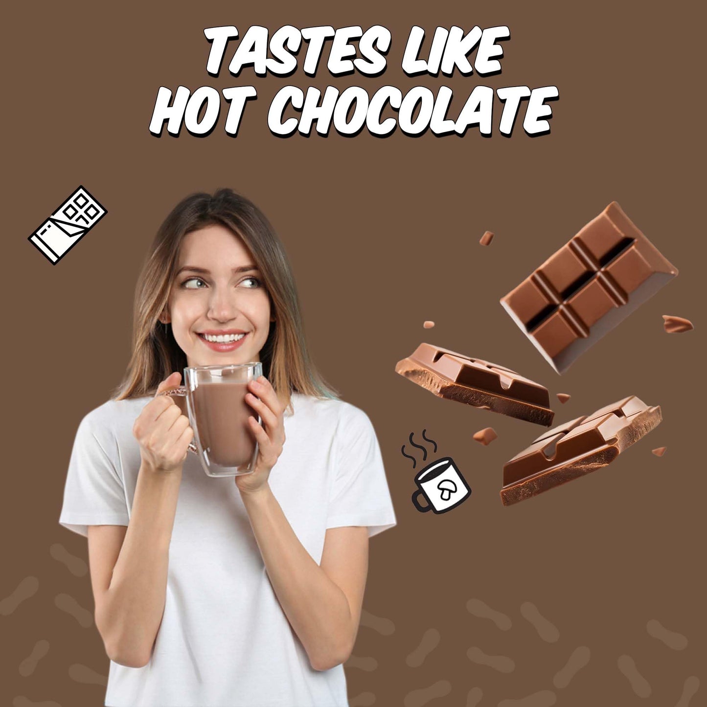 Re  Reishi Cacao Powder - Organic Mushroom Hot Chocolate Mix - 15 Servings