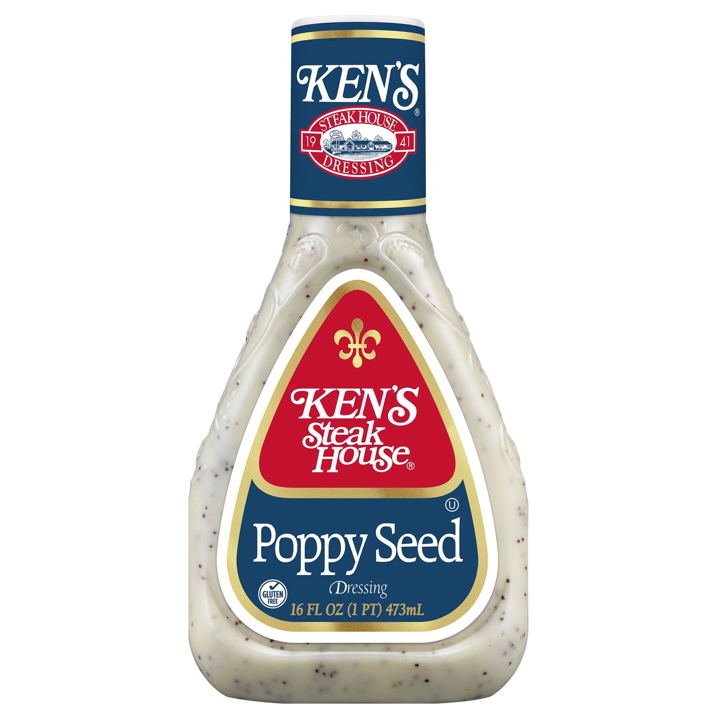 Kens Steakhouse Lite Poppy Seed Dressing (3 Pack) 16 Oz Bottles