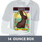 HERSHEYS Solid Milk Chocolate Bunny, Easter Candy Gift Box, 14 oz