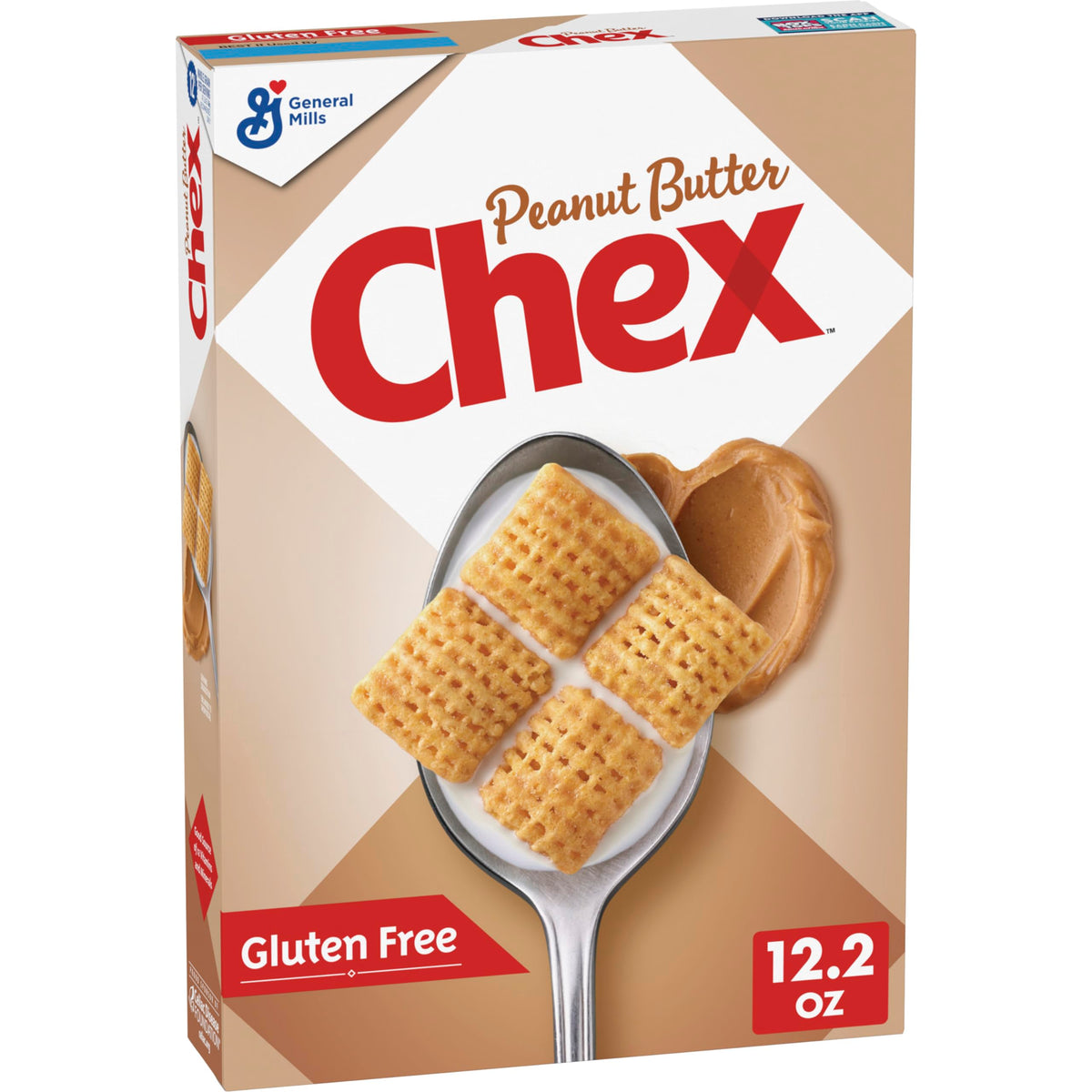 Peanut Butter Chex Cereal, Gluten Free Breakfast Cereal, Made With Whole Grain, 12.2 Oz