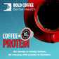 Incredibrew Coffee Keto Friendly with No Sugar; Medium-Dark Roast, Recyclable Pods, 10 Count Pods (10 Pods, Protein)
