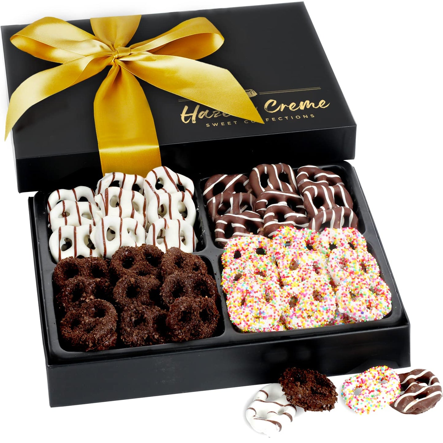 Pretzel Gift Basket - Kosher Pretzels Gift Box - Vegan Gourmet Food Gifts For Women/Men - Sweet And Salty - Thank You  Corporate  Birthday  Graduation