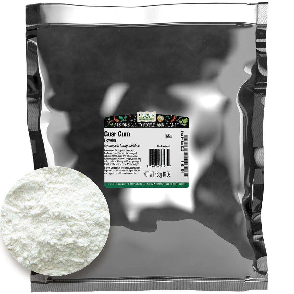 Frontier Bulk Guar Gum Powder, 16 Ounce