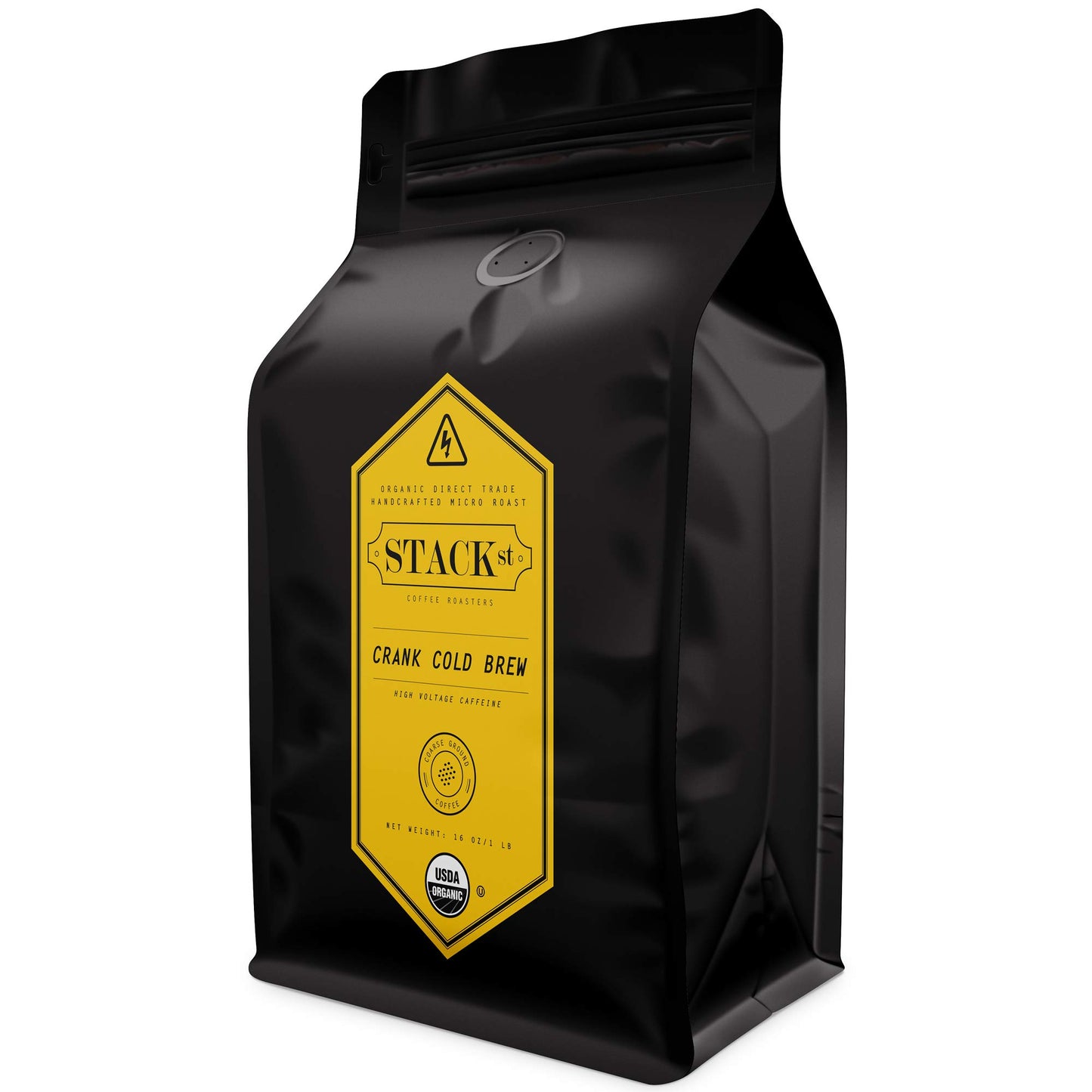 Stack Street Organic Cold Brew Coffee, Dark Roast, Coarse Ground, 1 LB