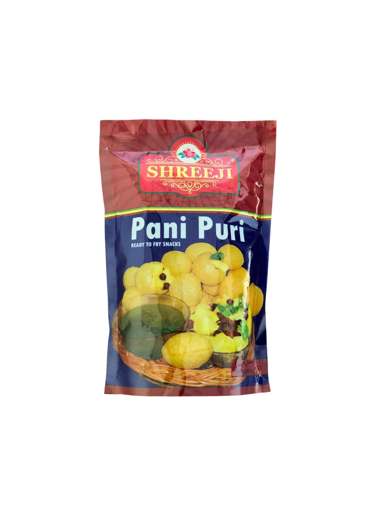 SHREEJI Pani Puri Coins | Ready-to-Fry | Indian Savory Snack | 200g / 7.05 Oz