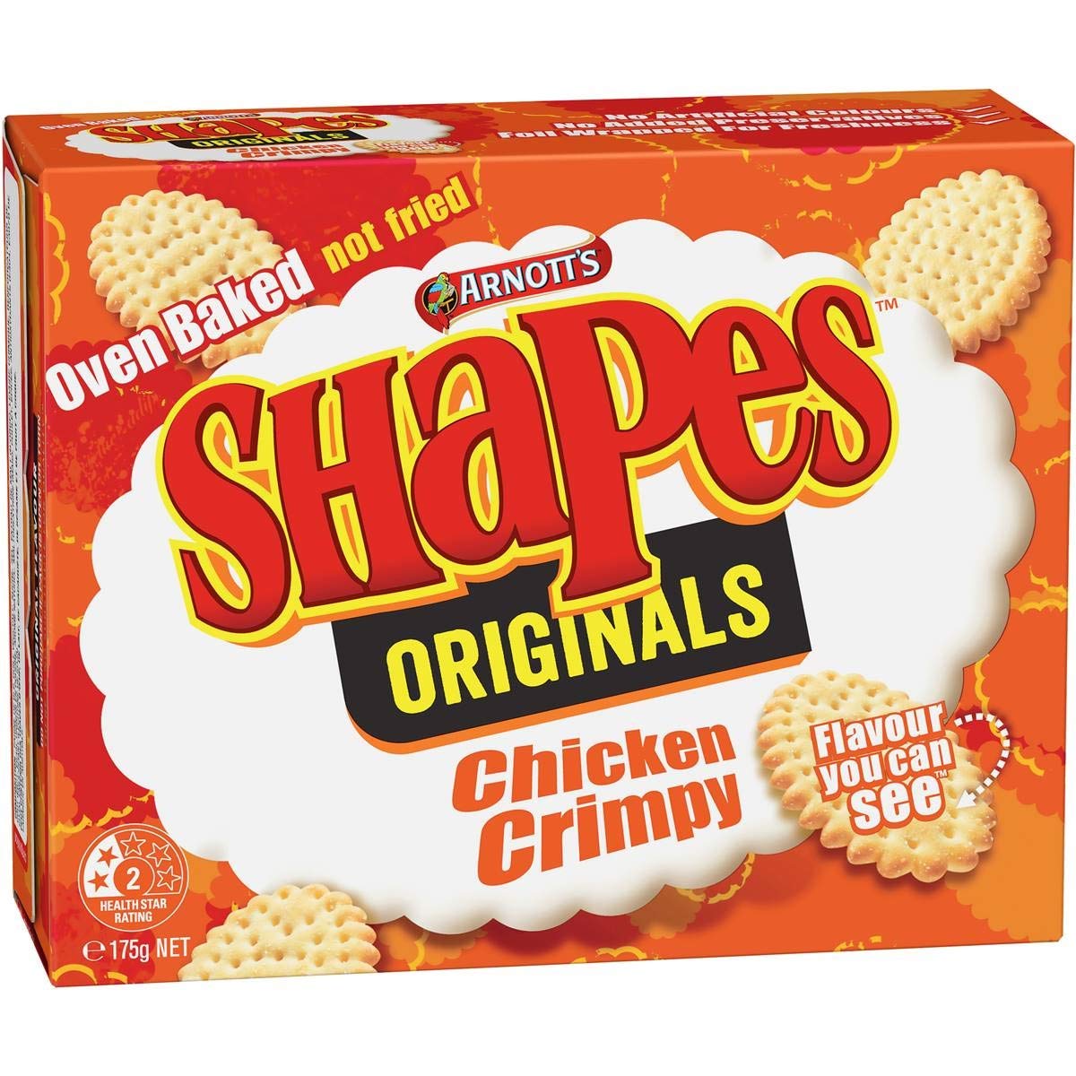 Australian Arnotts Shapes Crackers Crimpy Chicken 175g
