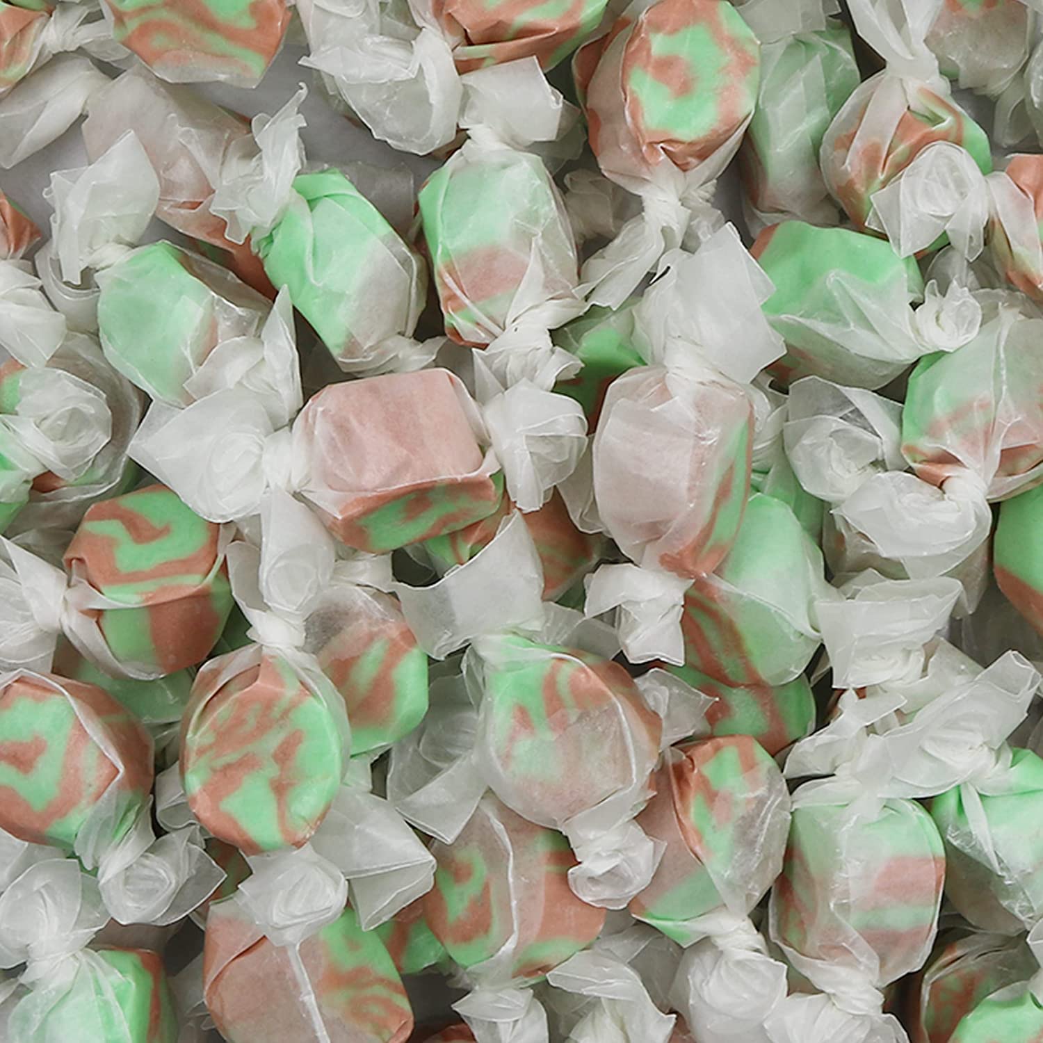 Gourmet Soft and chewy Salt Water Taffy Candies - Individually Wrapped - Bulk bags (Caramel Apple, 2 Pound (Pack of 1))