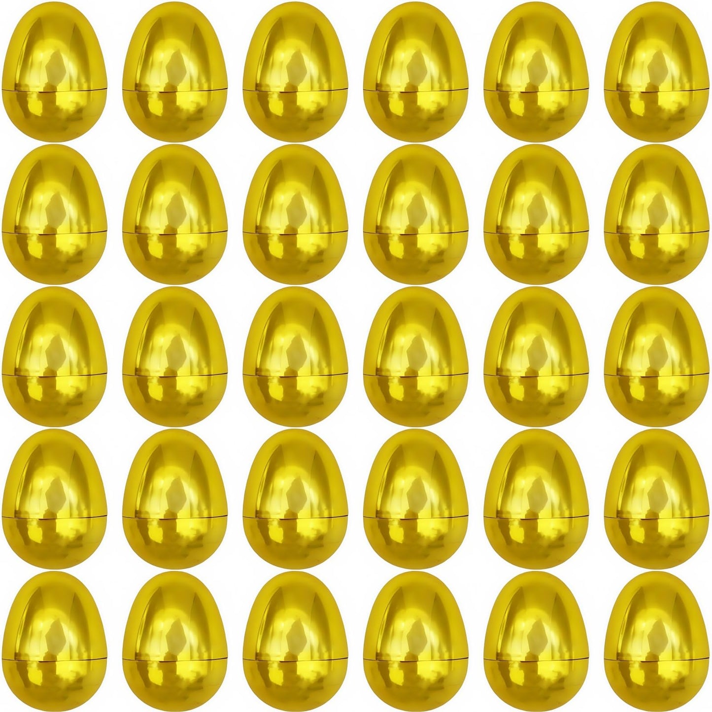 GCQJOQ Plastic Easter Eggs for Holiday Decorations and Celebrations, 30 Pcs (Orange)