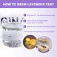 FullChea Natural Dried Lavender Flowers - Premium Food Grade - 4oz/114g - Non-GMO - Caffeine-free - Perfect for Tea and Baking