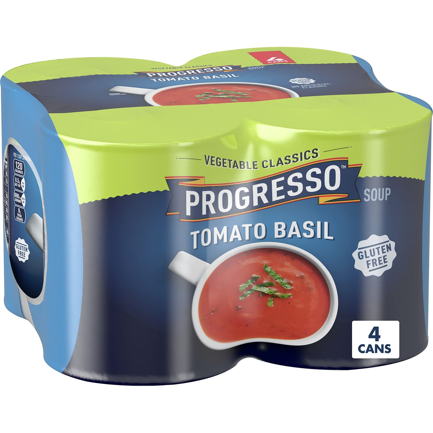 Progresso Tomato Basil Soup, Vegetable Classics, Gluten Free, 19oz, Pack of 4