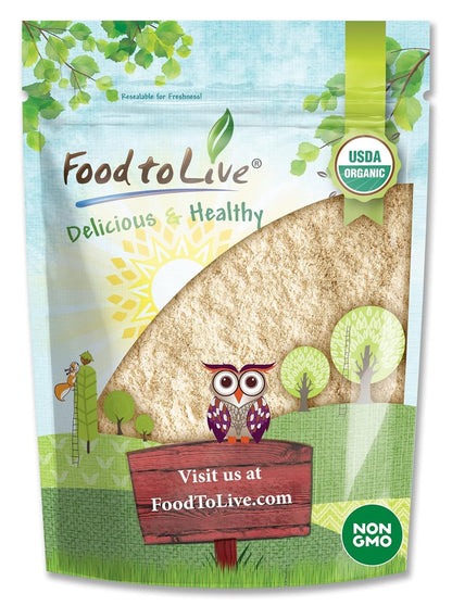 Food to Live Organic Green Pea Flour, 2.5 Pounds - Non-GMO, Finely Ground, Pure, Raw, Keto, Nutritious Vegan Powder in Bulk. Goo