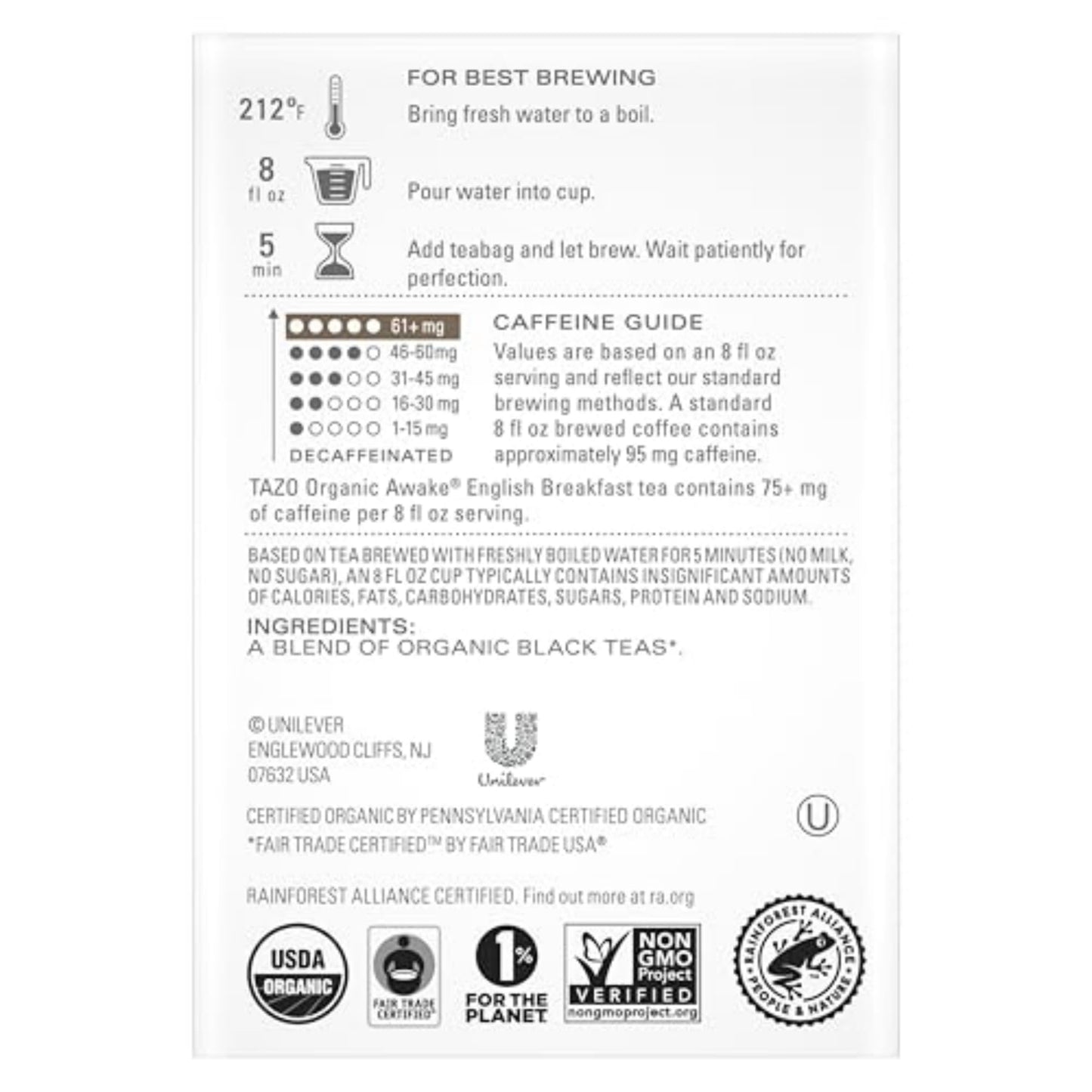 Tazo Tea - Tea Awake Eng Breakfast - Case Of 4-36 Bag