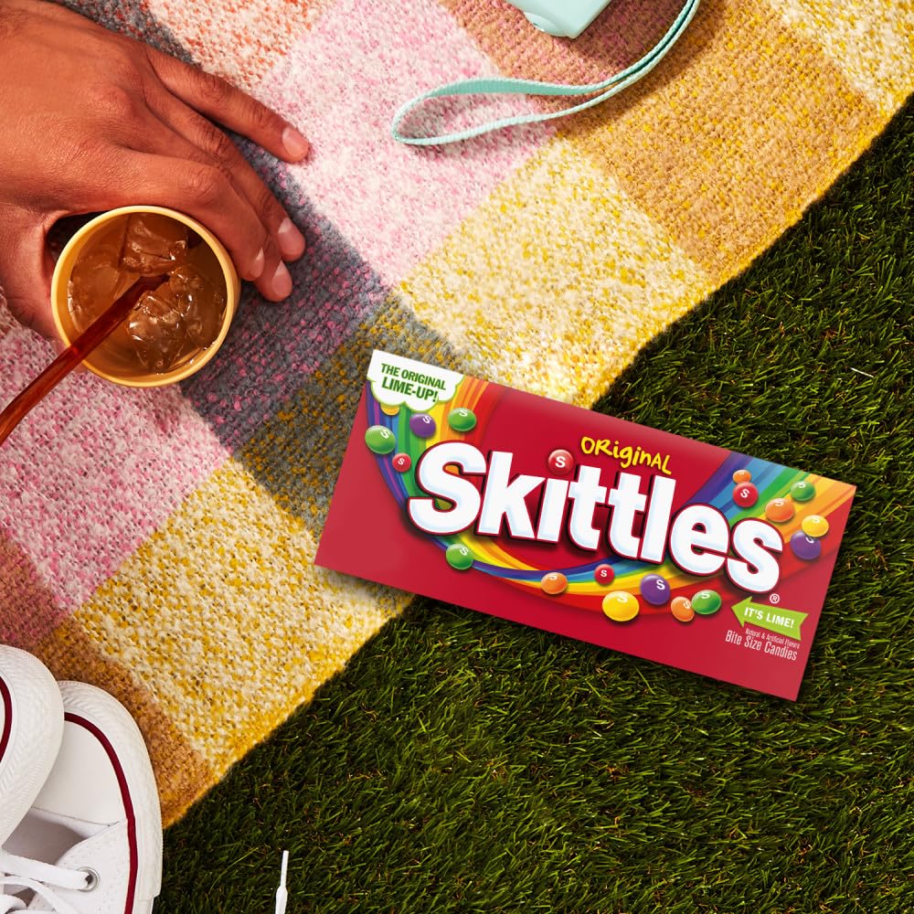 SKITTLES Original Chewy Candy Theater Box, 3.5 oz Boxes (Pack of 12)