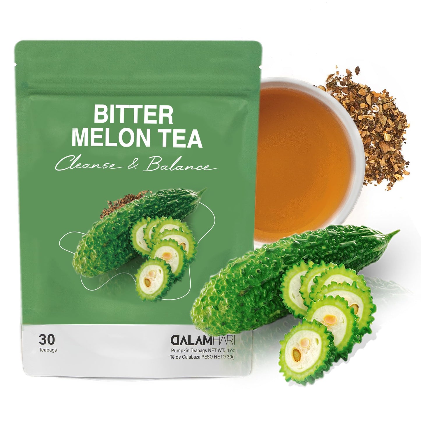 DALAMHARI Bitter Melon Tea Bags | 30 Count | Herbal Tea for Digestive Support
