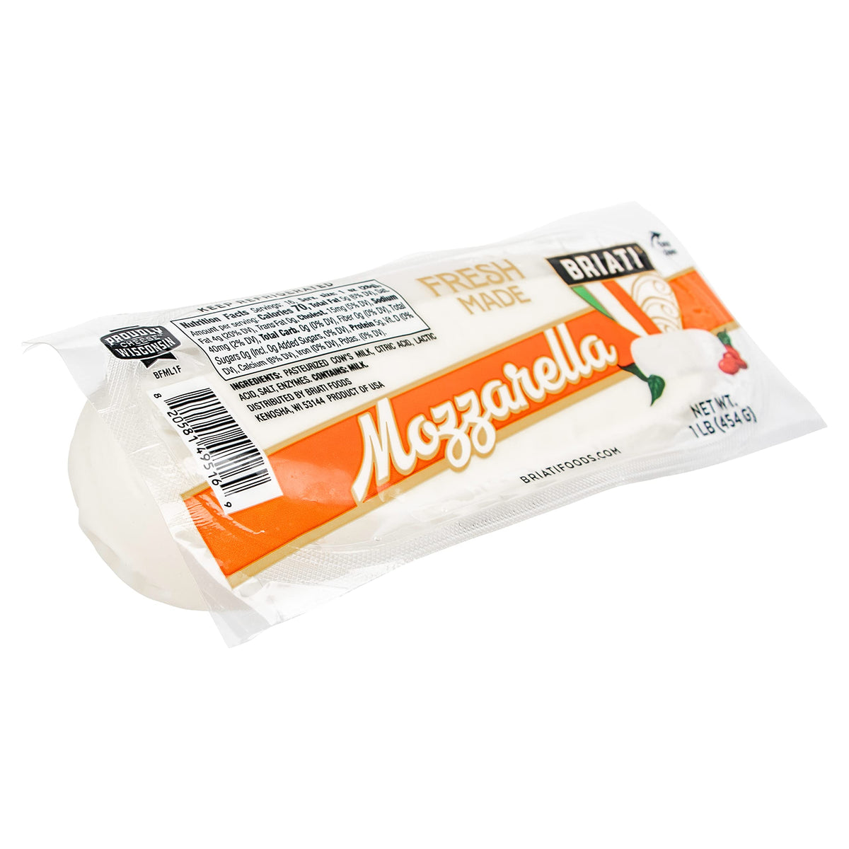 RIO BRIATI Fresh Mozzarella Log Sustainably Sourced, 1 Lb