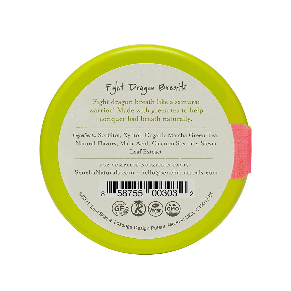 Sen Cha Naturals Green Tea Mints (Pink Dragonfruit, 1.2Oz (Pack Of 6))