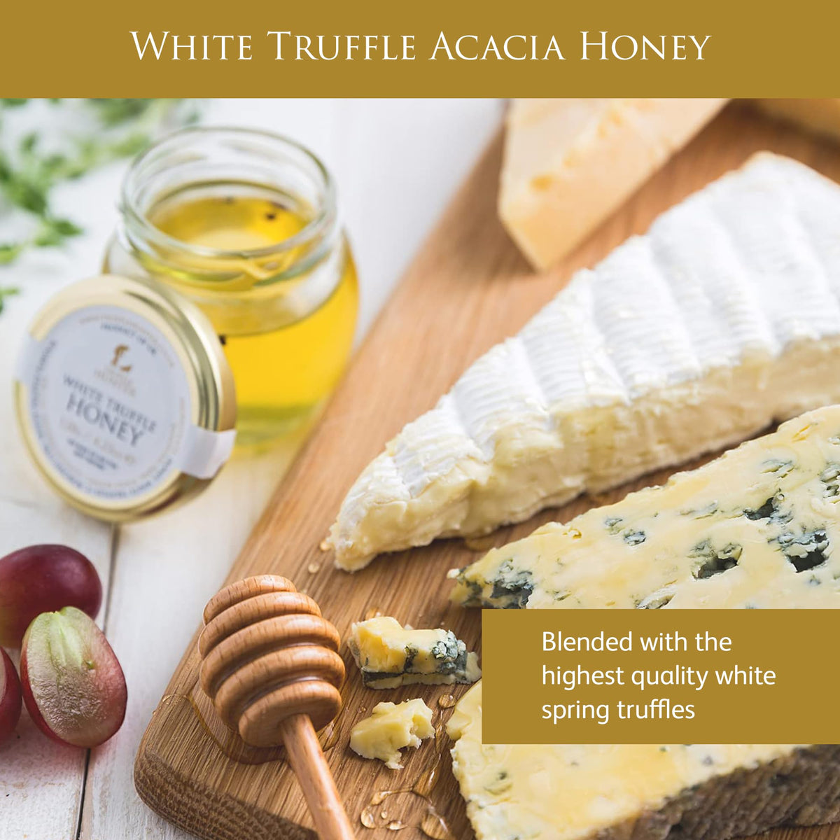 Trufflehunter - White Truffle Honey - Acacia Honey Condiment - 4.24 Oz