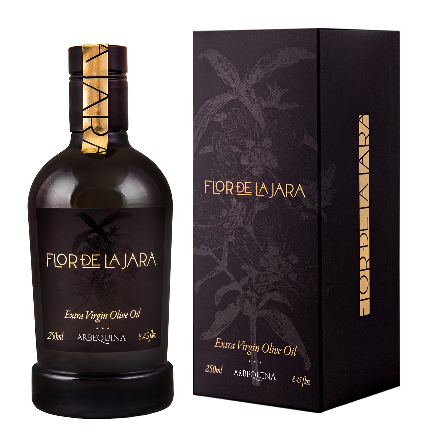 FLOR DE LA JARA Extra Virgin Olive Oil, First Cold Pressed, Monovarietal Arbequina, Low Acidity, 250 ml