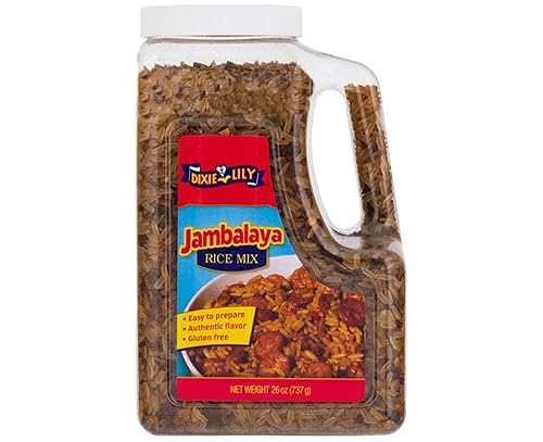Dixie Lily Jambalaya Rice Mix - 26 oz Jug - Flavorful Rice Seasoning for Authentic Cajun Dishes