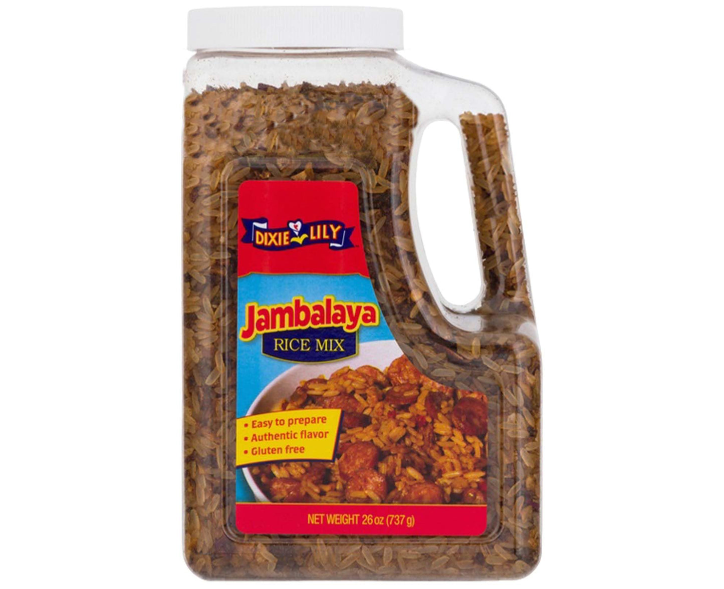 Dixie Lily Jambalaya Rice Mix - 26 oz Jug - Flavorful Rice Seasoning for Authentic Cajun Dishes