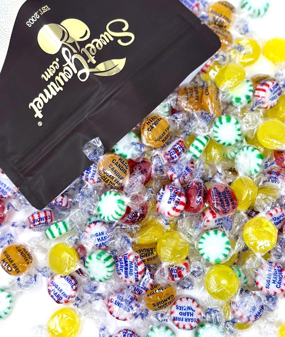 SweetGourmet Sugar-Free Hard Candy Assorted Flavors (Lemon, Mint, Butterscotch, Cinnamon) | 1 Pound
