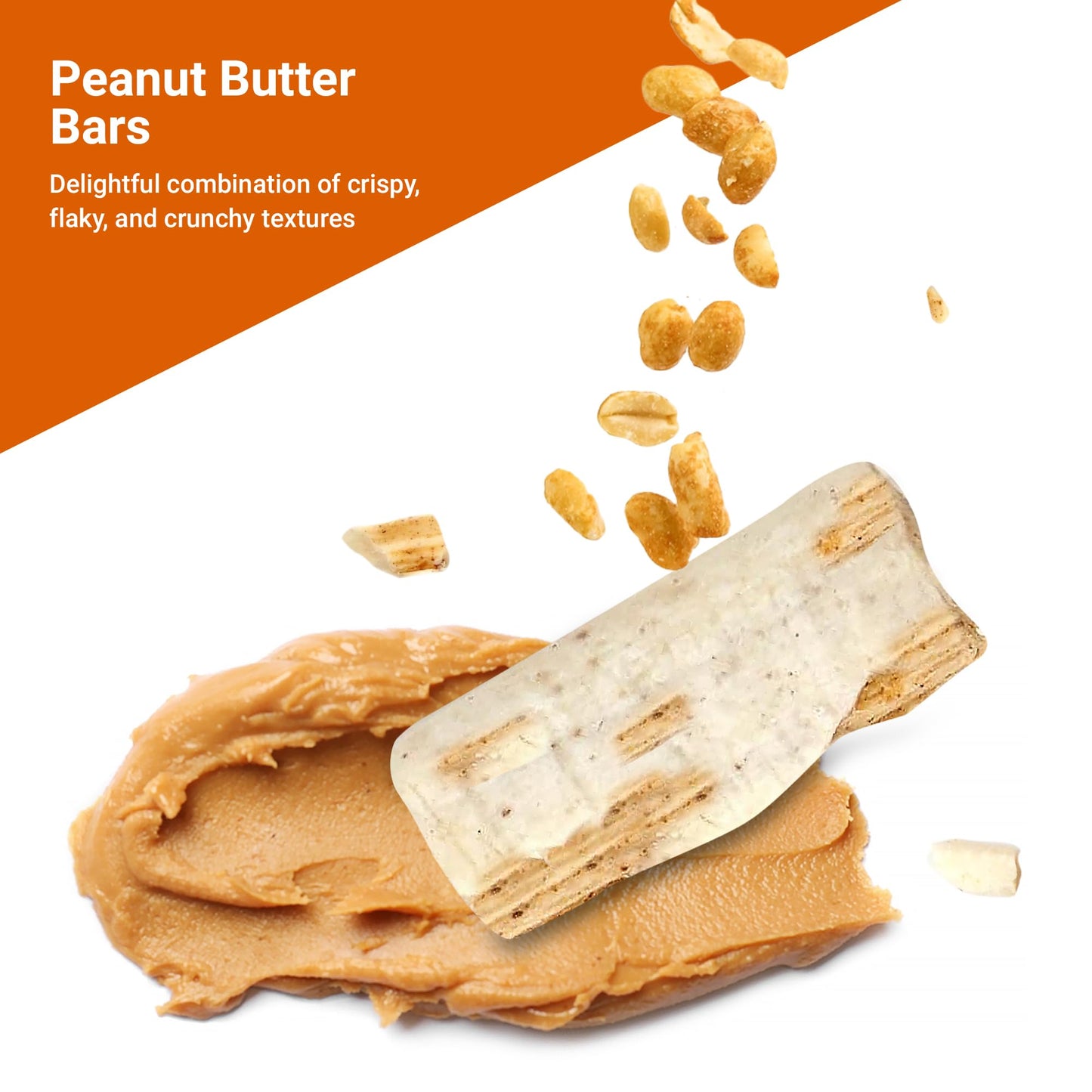 Peanut Butter Bars Candy - 1 Pound (Approx 60 Pieces), Peanut Butter Candy Bars In Bulk Bag, Individually Wrapped Old Fashioned