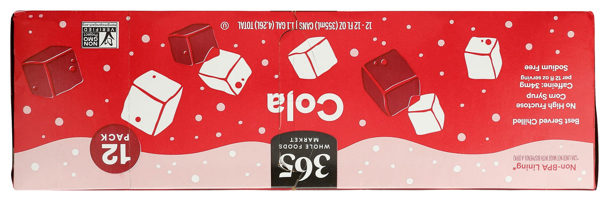 365 by Whole Foods Market Cola, 12 Fl Oz (Pack of 12) - Refreshing Soft Drink, Perfect for Parties and Gatherings