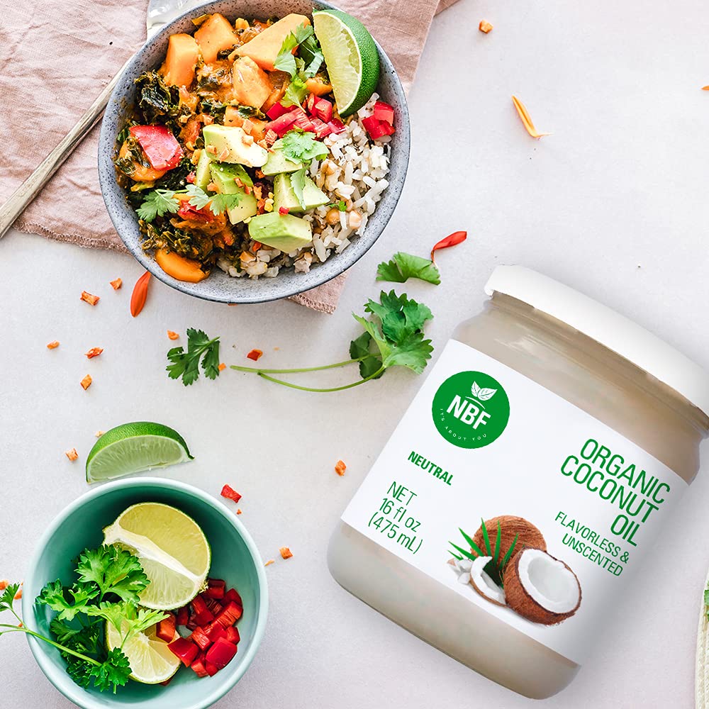 Nbf Natura Bio Foods - Organic Coconut Oil | Cold Pressed | Margarine Substitute | Paleo & Kosher | Rich In Antioxidants | Ideal