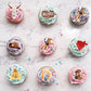 40 Pack Edible Cowboy Cupcake Toppers Wafar Glutinous Rice Paper Holy Cow I'M One Horseshoe Cowboy Hats Western Theme Happy Birt