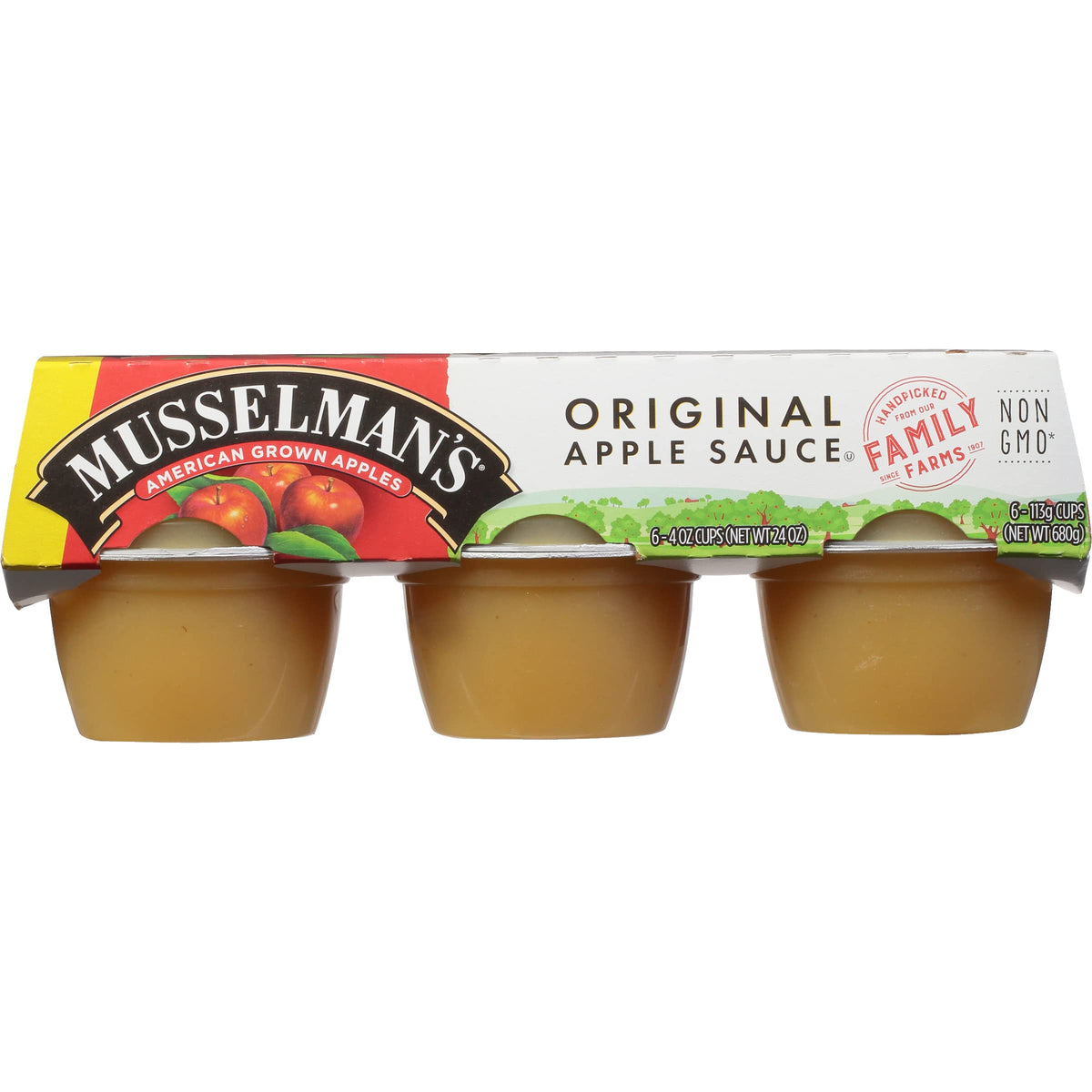 Musselmans Sweetened Applesauce, 4-Ounce Cups (Pack of 72)