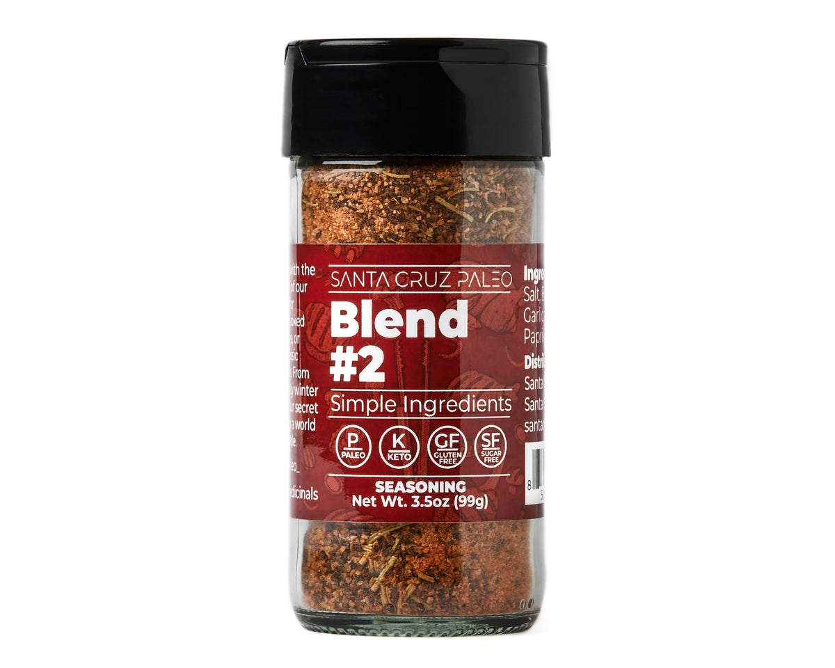 Santa Cruz Paleo Seasoning Blend #2, Sweet and Smoky Spice for Meat, 3.5 Oz Jar, Gluten Free, Keto, Paleo